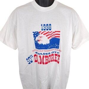 Vintage Boulder City Damboree T Shirt Mens Size XL White 90s 1998 4th Of July